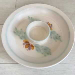 Wilson Chip and Dip Pottery Ceramic Dish Platter Appetizer Plate